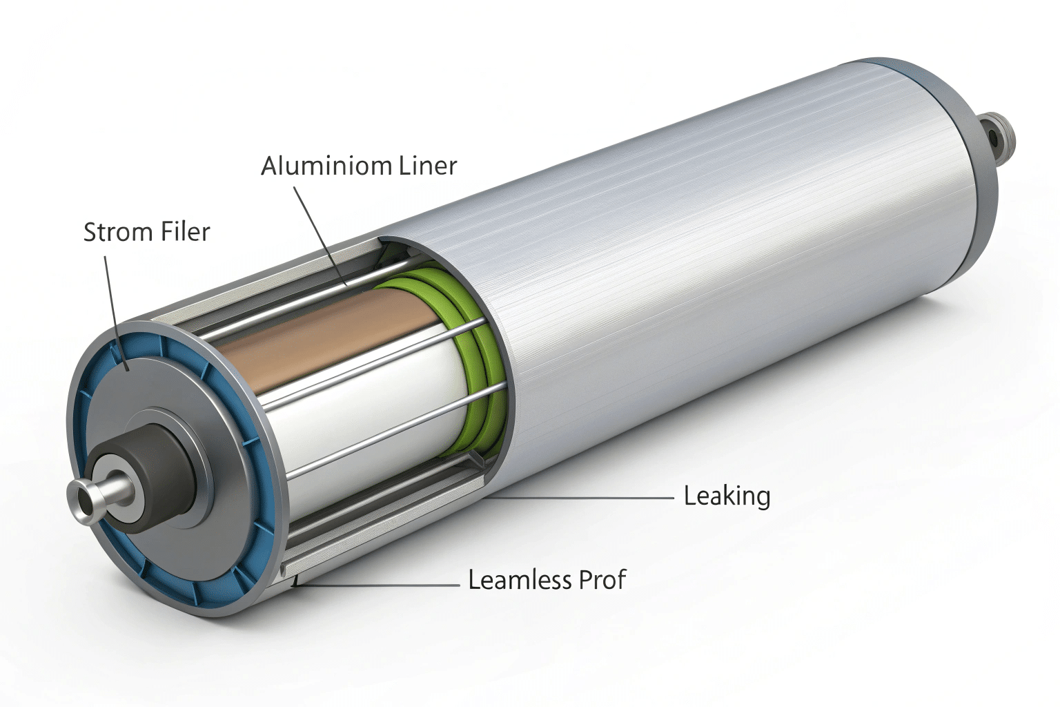 alt text: cross-section of a composite cylinder with aluminum liner