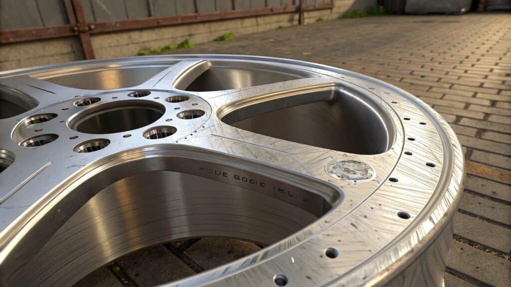 alt with keywords: example of a complex forged aluminum alloy part