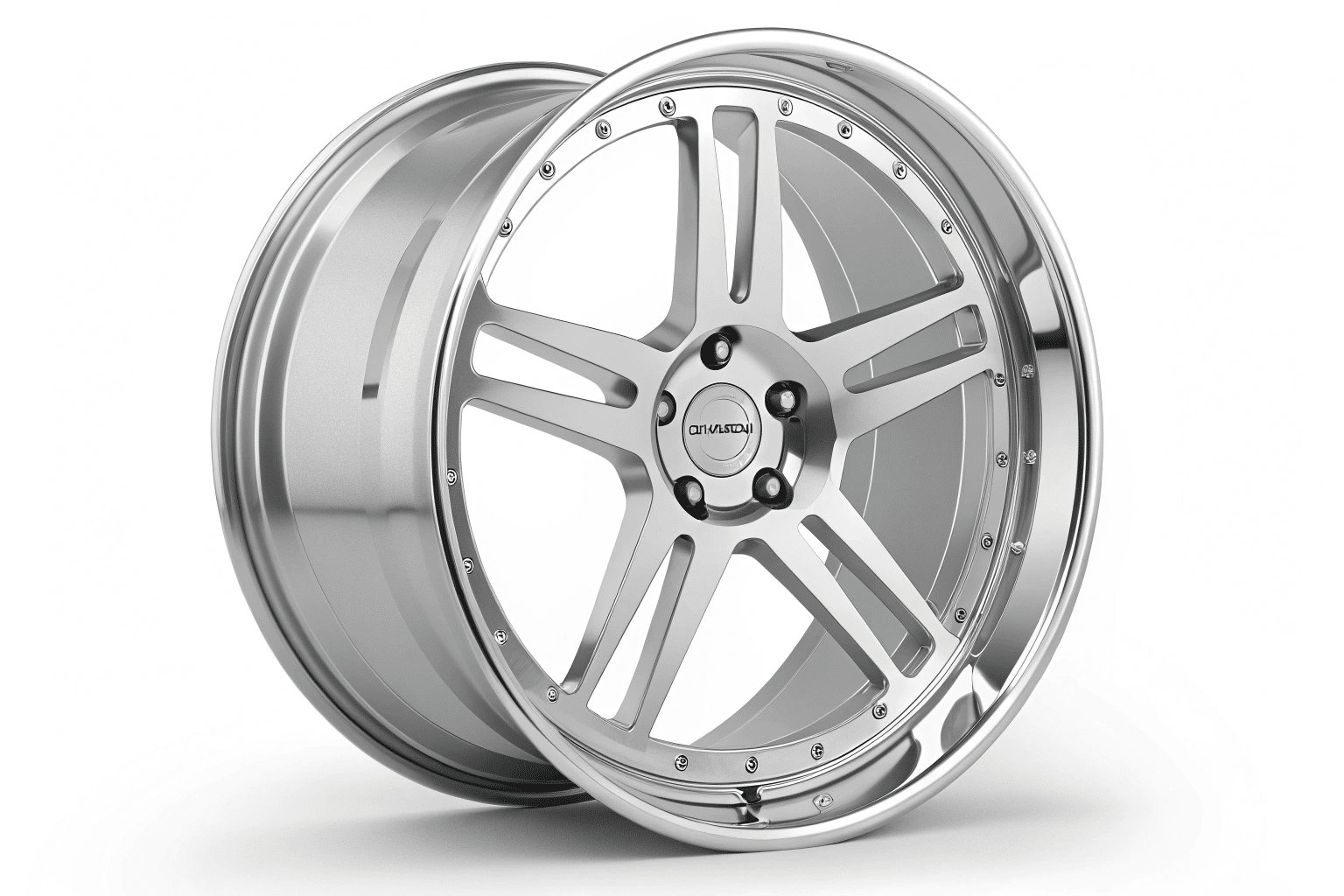 Forged aluminum wheel on a performance car