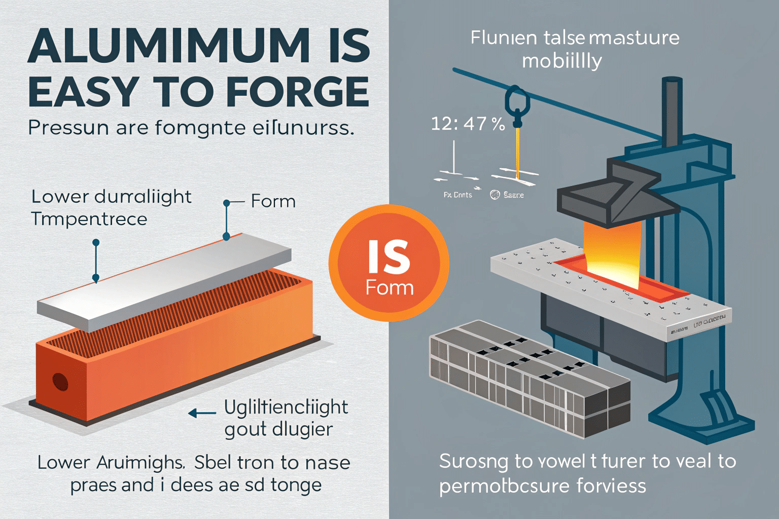 alt text: aluminum billet ready for forging, looking malleable